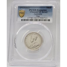 AUSTRALIA 1921 . ONE 1 SHILLING . STAR . PCGS GENUINE